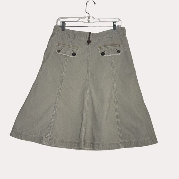 Boden Corduroy Skirt A Line Rough Edge Tan 12 L bv - Picture 4 of 9